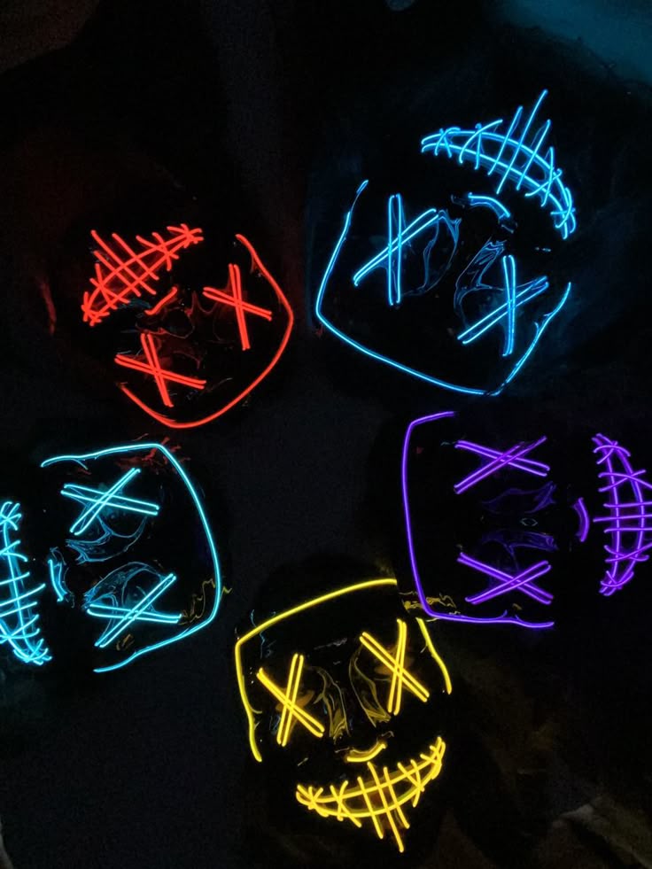 Multicolor LED Purge Mask Set - Red, Blue, Yellow,